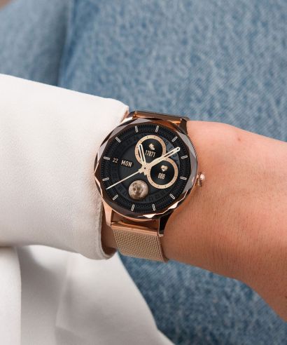 Smartwatch damski Garett Viva Złoty SET