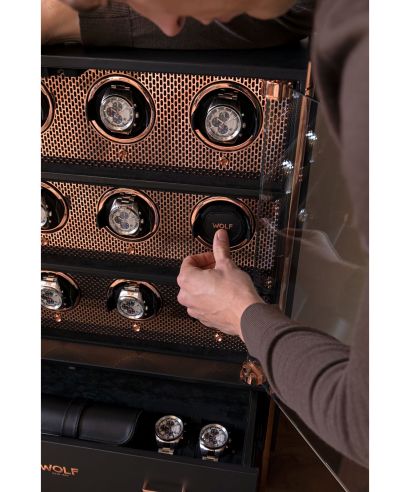 Szafa na zegarki z rotomatami Wolf Axis 12 PC Cabinet Copper na 12 zegarków
