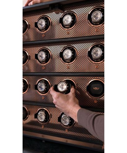 Szafa na zegarki z rotomatami Wolf Axis 16 PC Cabinet Copper na 16 zegarków