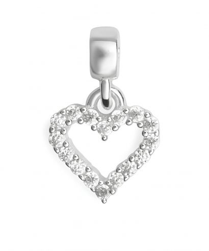 Zawieszka Daniel Wellington Heart Contour Crystal Charm Silver