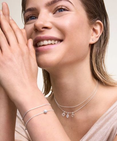 Zawieszka Daniel Wellington Heart Contour Crystal Charm Silver