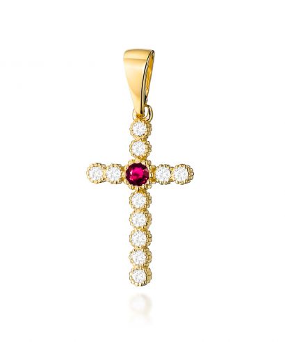 Zawieszka Bonore ze Złota próby 585 z rubinem 0,15 ct