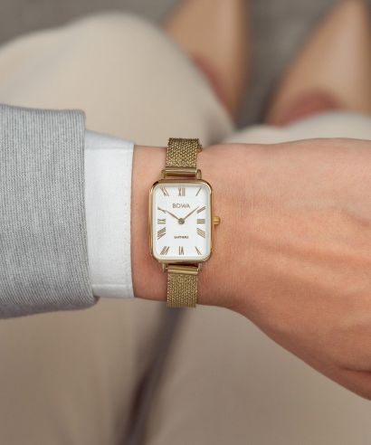Zegarek damski BOWA Dubai White-Gold Mesh 20