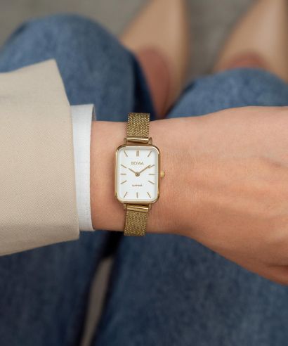 Zegarek damski BOWA Dubai White-Gold Mesh 20