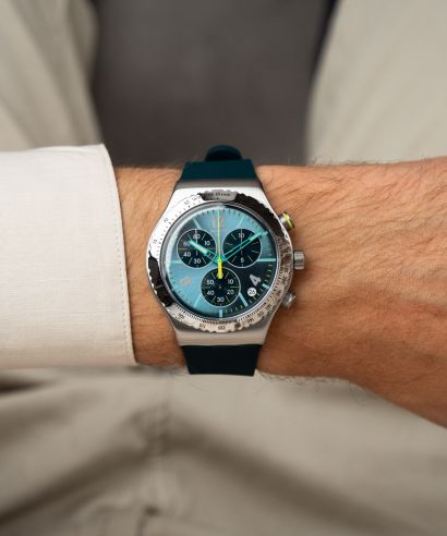 Zegarek Swatch Essentials Greenshift Glow Chronograph
