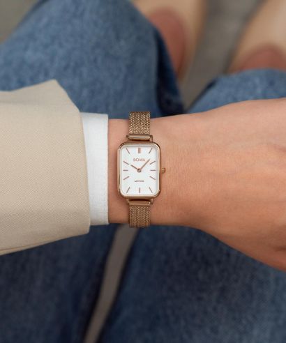 Zegarek damski BOWA Dubai White Rose-Gold Mesh 20