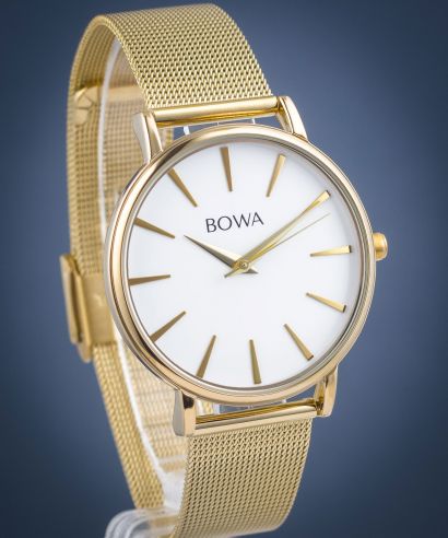 Zegarek damski BOWA Praha White-Gold Mesh 38