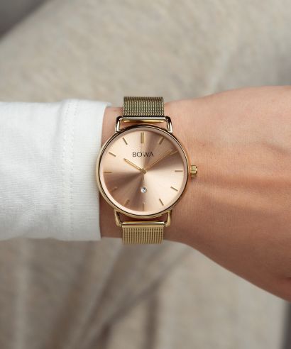 Zegarek damski BOWA Milan Pink-Gold Mesh 34