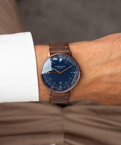 Zegarek męski Sternglas Hamburg Dark Blue Bronze