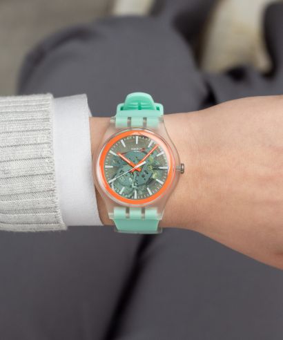 Zegarek Swatch Swatch Pay Sweetly Mint Pay