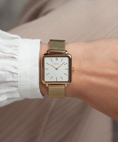 Zegarek damski BOWA Vienna White Gold Mesh 29