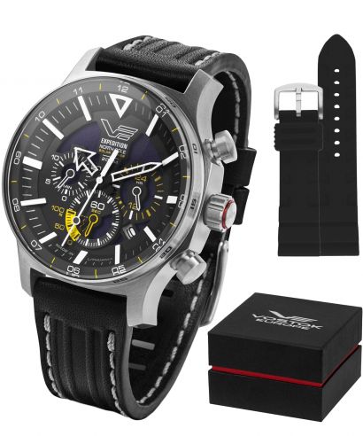 Zegarek męski Vostok Europe Expedition North Pole Polar Puppy Solar Power Chronograph Limited Edition SET