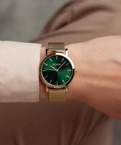 Zegarek damski BOWA Tokyo Green Gold Mesh 33