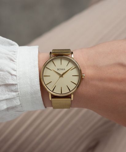Zegarek BOWA Praha Full-Gold Mesh 38