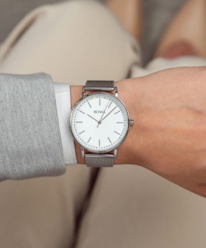 Zegarek BOWA Rio White-Silver Mesh 38