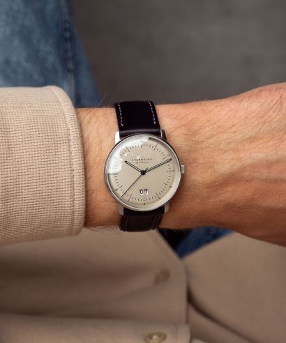 Zegarek męski Sternglas Naos Big Date Alabaster