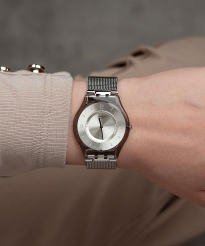 Zegarek damski Swatch Skin Metal Knit