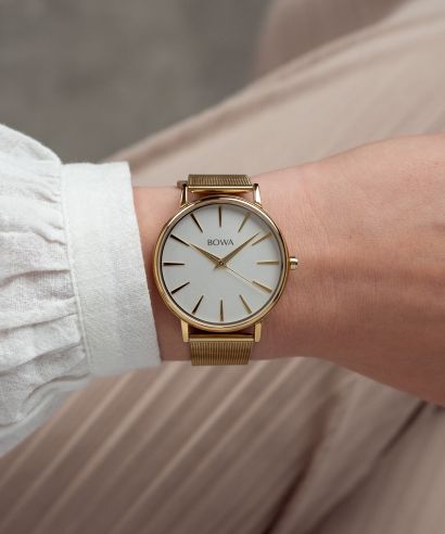 Zegarek damski BOWA Praha Silver-Gold Mesh 38