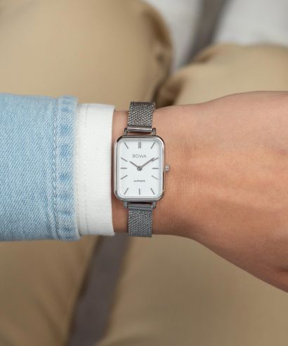 Zegarek damski BOWA Dubai White-Silver Mesh 20