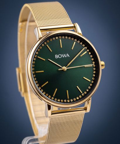 Zegarek BOWA Rio Green-Gold Mesh 38