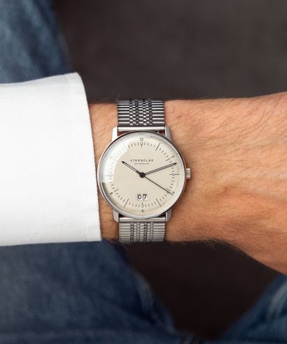 Zegarek męski Sternglas Naos Big Date Alabaster