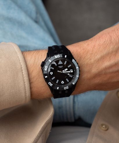 Zegarek Swatch Scubaqua Black Sea Nettle Skeleton