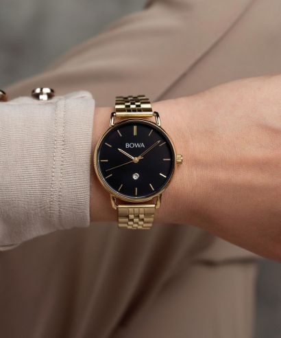 Zegarek damski BOWA Milan Black Gold Steel 34