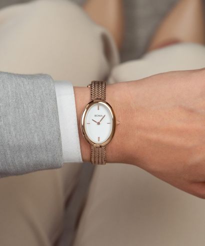 Zegarek damski BOWA Oslo White Rose-Gold Mesh 23