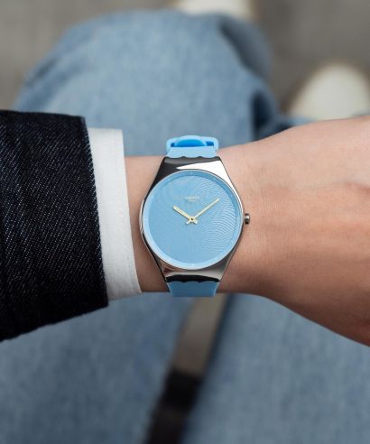 Zegarek damski Swatch Skin Irony Iridescently Blue