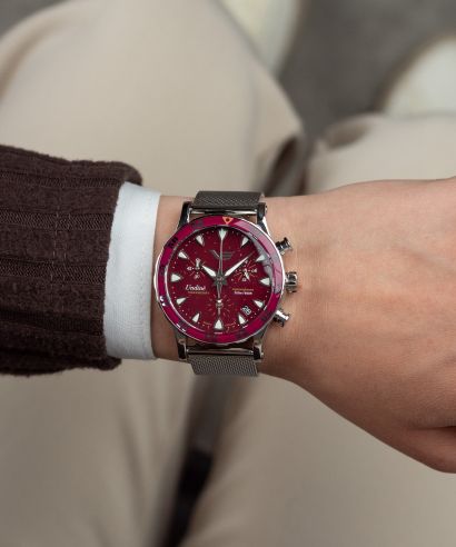 Zegarek damski Vostok Europe Undine Cranberry Chronograph Limited Edition SET