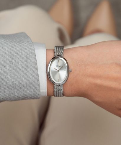 Zegarek damski BOWA Oslo Full Silver Mesh 23
