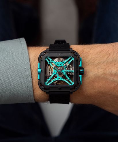 Zegarek męski Ciga Design X Series Gorilla Modern Skeleton Ceramic Limited Edition