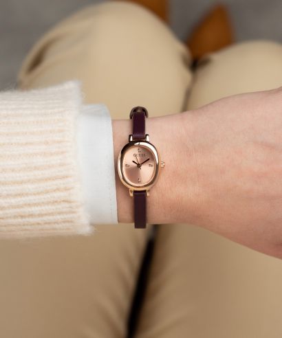 Zegarek damski Guess Ladies Red Rose Gold Tone