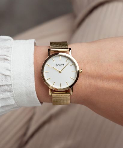 Zegarek damski BOWA Tokyo White-Gold Mesh 33