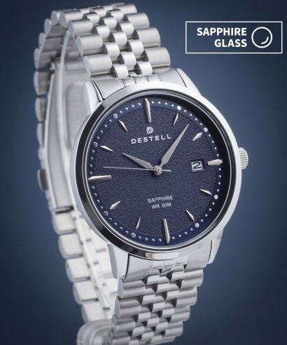 Zegarek męski DESTELL Pictor Blue Silver Steel Sapphire