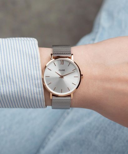 Zegarek damski Cluse Minuit Mesh 