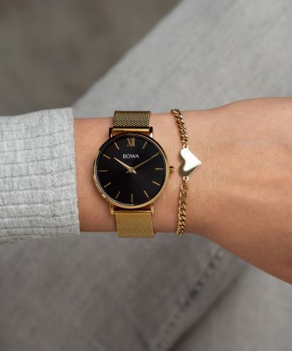 BOWA London Black-Gold 33 Gift Set (zegarek + bransoletka)