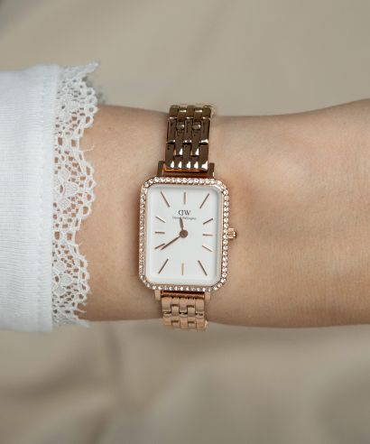 Zegarek damski Daniel Wellington Quadro Lumine Bezel 5-Link Melrose 40