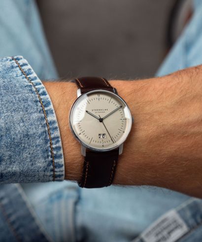 Zegarek męski Sternglas Naos Big Date Alabaster