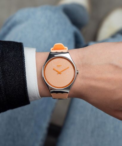 Zegarek damski Swatch Skin Irony Iridescently Peach