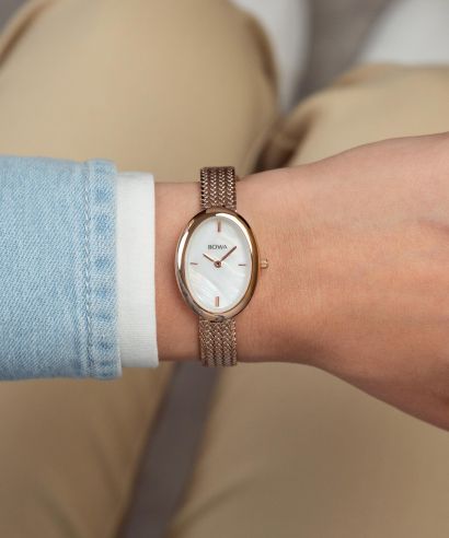 Zegarek damski BOWA Oslo Pearl Rose-Gold Mesh 23