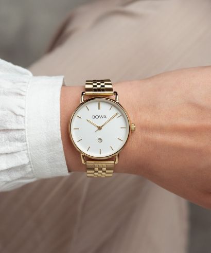 Zegarek damski BOWA Milan White Gold Steel 34