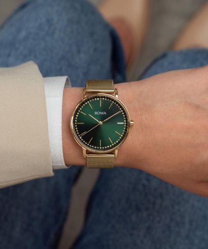 Zegarek BOWA Rio Green-Gold Mesh 38