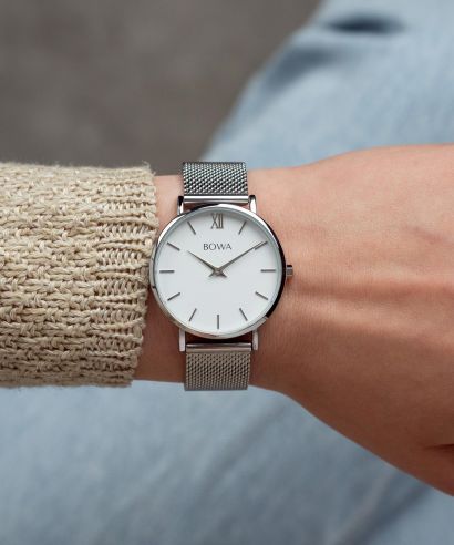 Zegarek damski BOWA London White Silver 33