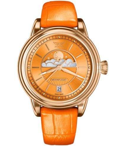Zegarek damski Aviator Moonflight Orange Limited Edition