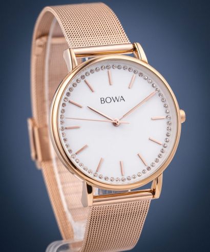 Zegarek BOWA Rio White-Rose Gold Mesh 38
