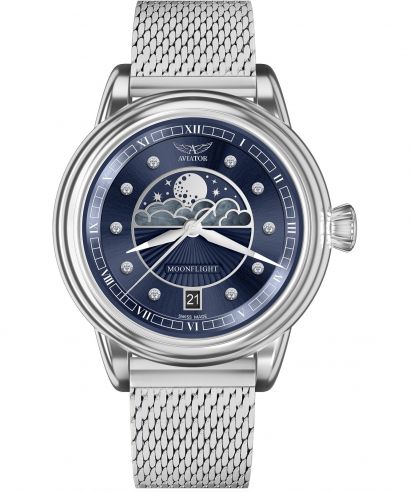 Zegarek damski Aviator Douglas Moonflight Blue Diamonds Limited Edition