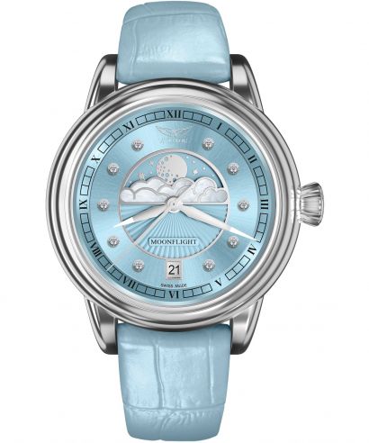 Zegarek damski Aviator Douglas Moonflight Ice Blue Diamonds Limited Edition