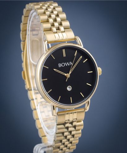 Zegarek damski BOWA Milan Black Gold Steel 34