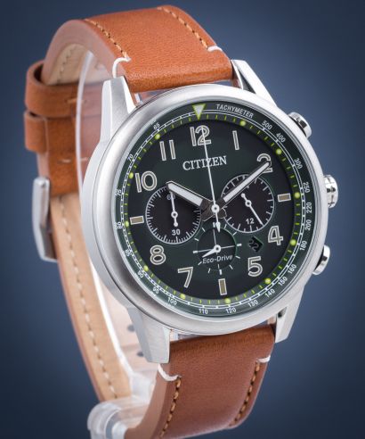 Leather Eco-Drive Chronograph</br>CA4420-21X